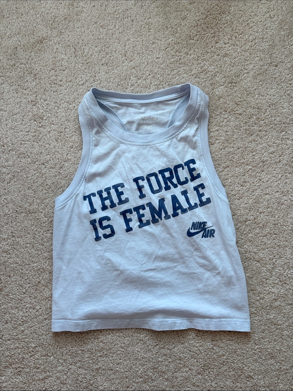 Nike Women’s White Tank Top - The Force Is Female Graphic